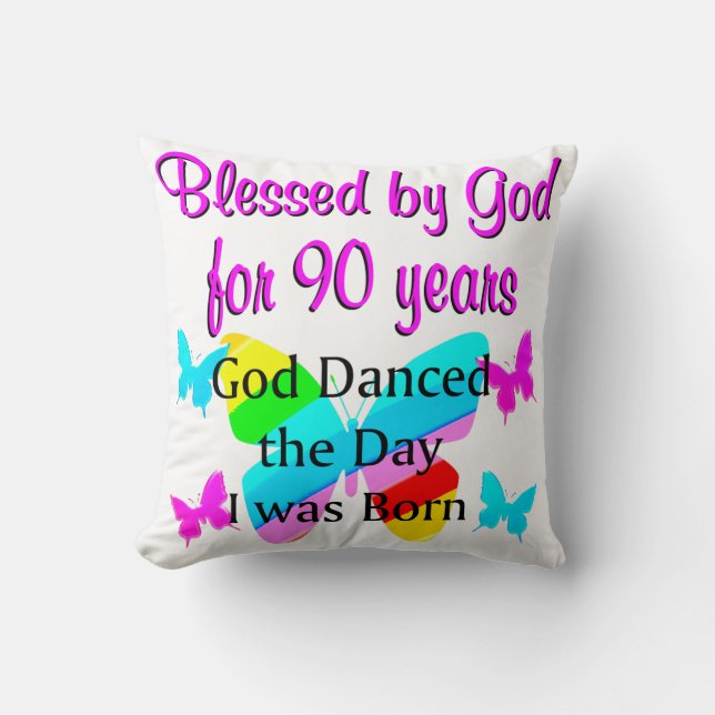 CHRISTIAN 90 YEAR OLD CUSHION (Front)