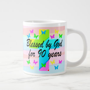 CHRISTIAN 90TH BIRTHDAY BLESSINGS MUG