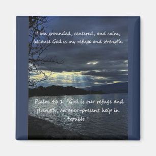 Christian Affirmation Quote & Corresponding Bible  Magnet