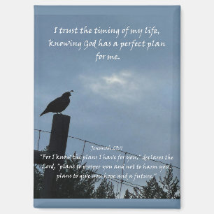 Christian Affirmation Quote & Corresponding Bible Magnet