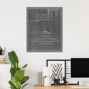Christian Affirmation Quote & Corresponding Bible  Poster