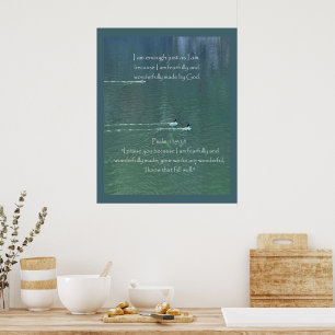 Christian Affirmation Quote & Corresponding Bible  Poster