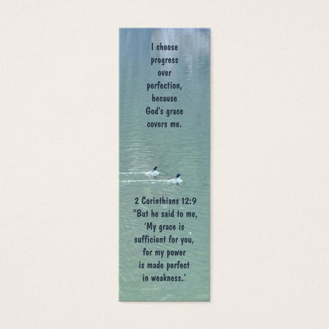 Christian Affirmation Quote & Scripture BookMark (Front)