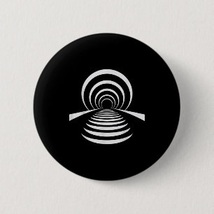 Christian Afterlife Illusion Tunnel Retro Abstract 6 Cm Round Badge