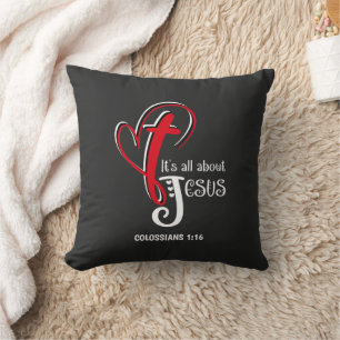Christian ALL ABOUT JESUS Easter Cushion