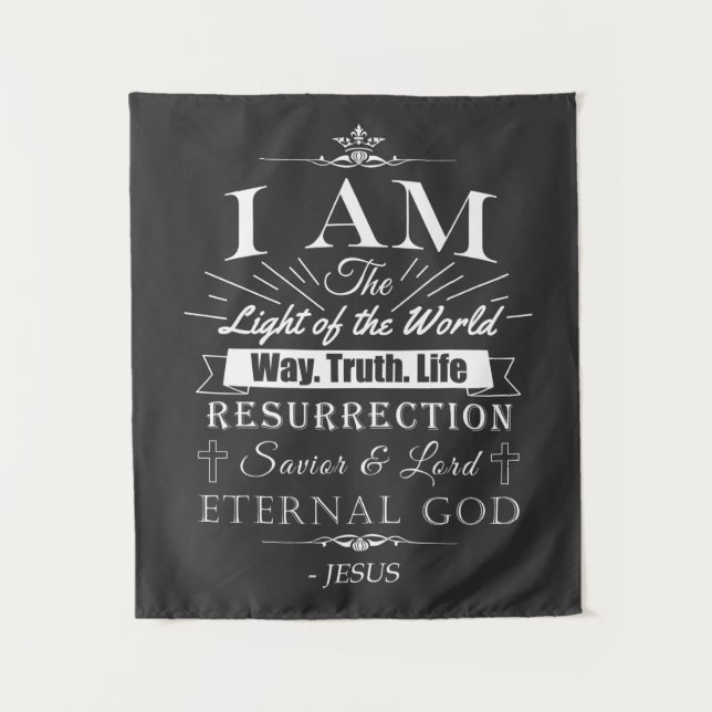 Christian Amazing Bible Claims of Jesus: I AM Tapestry (Front)