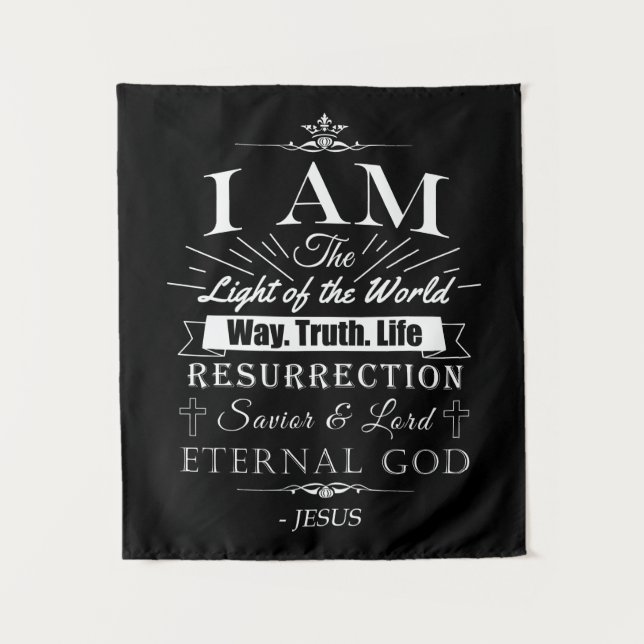 Christian Amazing Bible Claims of Jesus: I AM Tapestry (Front)