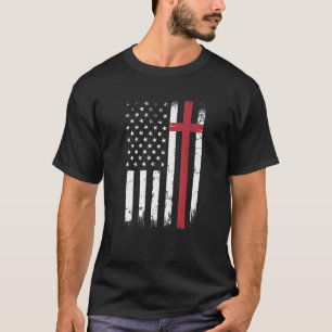 Christian American Flag Usa Patriotic God Proud Ch T-Shirt