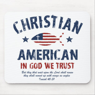 Christian American Mouse Pad