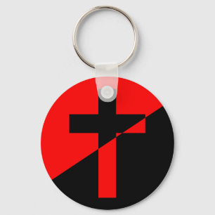 Christian Anarchist Anarchy Christianity Flag Key Ring