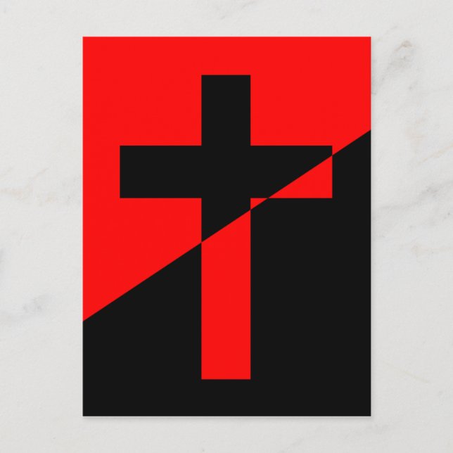 Christian Anarchist Anarchy Christianity Flag Postcard (Front)