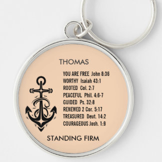 Christian Anchor Personalised Keychain