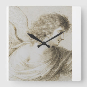 Christian angel by Francesco Bartolozzi Square Wall Clock