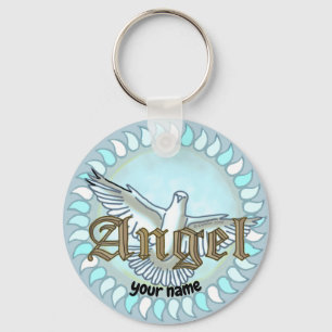 Christian  Angel Dove  keychain