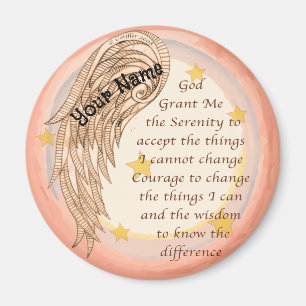 Christian Angel Serenity Prayer Magnet