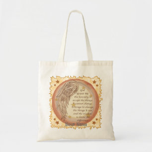 Christian Angel Serenity Prayer Tote Bag
