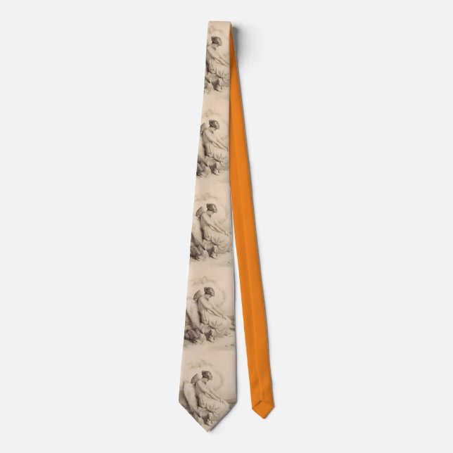Christian angel sitting on a stone tie (Front)
