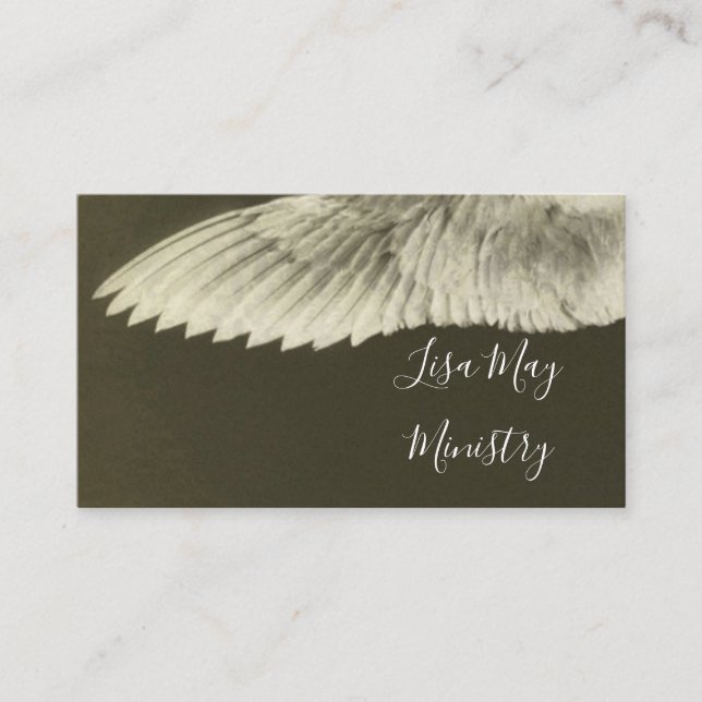 Christian Angel Wings Archangel Business Cards (Front)