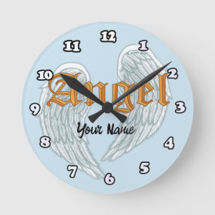 Christian Angel Wings Clock