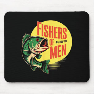 Christian Angler Fishers Of Men Matthew 4 19 Verse Mouse Pad