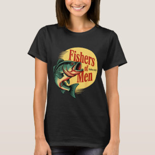Christian Angler Fishers Of Men Matthew 4 19 Verse T-Shirt