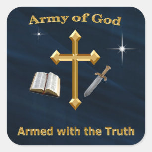 Christian Army of God Square Sticker