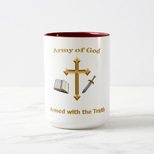 Christian Army of God Two-Tone Coffee Mug