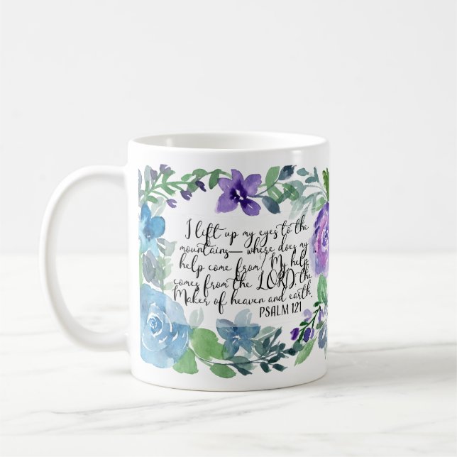 Christian art Psalm 121 Coffee Mug (Left)