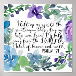 Christian art Psalm 121 Poster