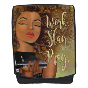 Christian Art Work Slay Pray Back Pack