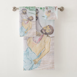 Christian Artwork The good Samaritan Bath Towel Set