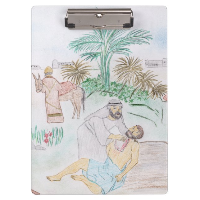 Christian Artwork The good Samaritan Clipboard (Front)