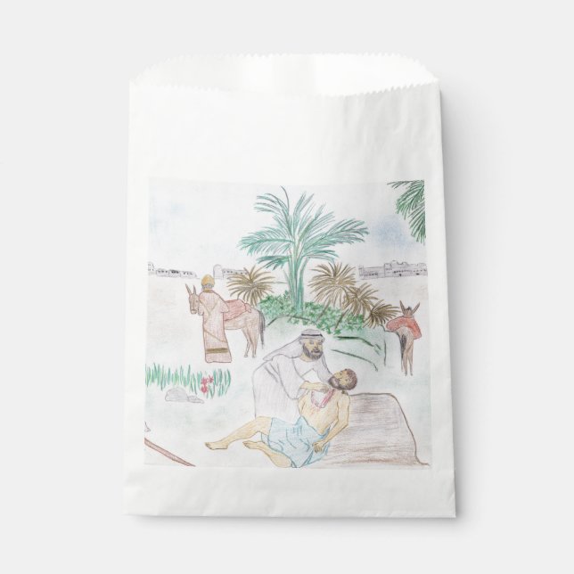 Christian Artwork The good Samaritan Favour Bag (Front)