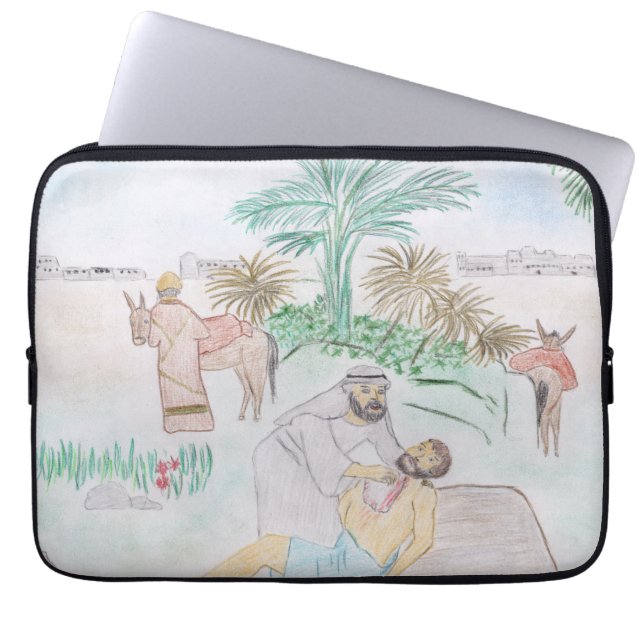 Christian Artwork The good Samaritan Laptop Sleeve (Front)