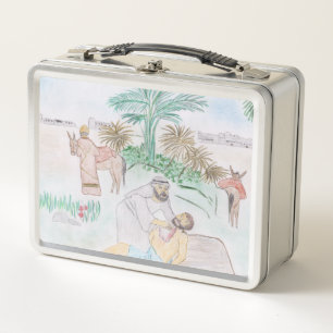 Christian Artwork The good Samaritan Metal Lunch Box