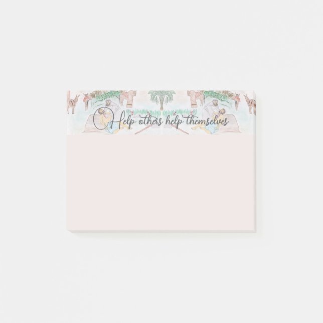 Christian Artwork The good Samaritan Post-it Notes (Front)