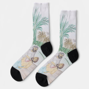 Christian Artwork The good Samaritan Socks