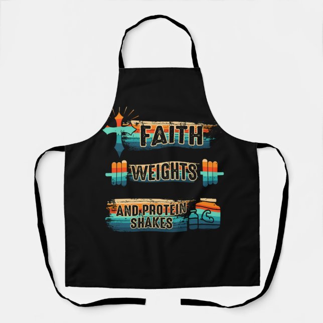 Christian Athlete Apparel Workout Gym Weightliftin Apron (Front)