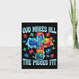 Christian Autism Awareness God Makes The Pieces Fi Card