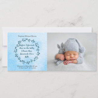 Christian Baby Boy Birth Announcement