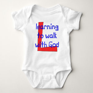 Christian baby vest - Learning to Walk with God Bodysuit