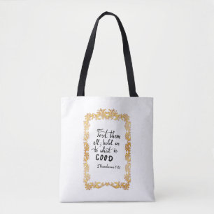 Christian bag with a bible verse