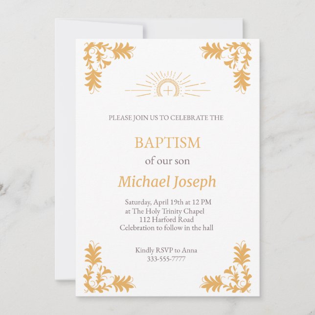 CHRISTIAN BAPTISM INVITATION (Front)