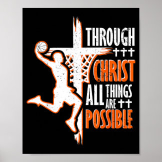 Christian Basball Jesus Christ Basball Religious Poster