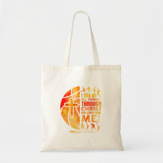 Christian Basball Men Boys Player Team Religious Tote Bag
