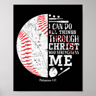 Christian Baseball Philipans 4_13 I Can Do All Thi Poster