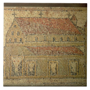Christian basilica, mosaic pavement, Roman period, Tile