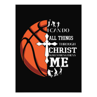 Christian Basketball I Can Do Photo Print