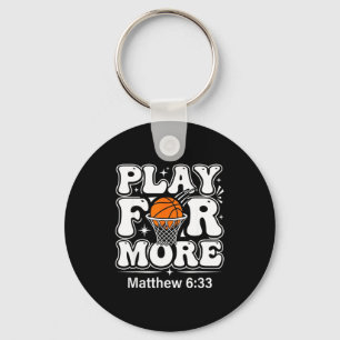 Christian Basketball Jesus Bible Verse Faith Desig Key Ring