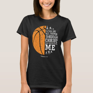 Christian Basketball Men Boys Kids Religious T-Shirt